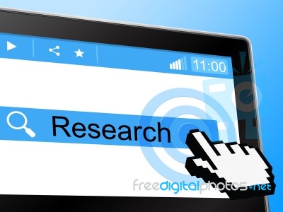 Online Research Means World Wide Web And Analyse Stock Image