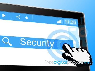 Online Security Indicates World Wide Web And Private Stock Image