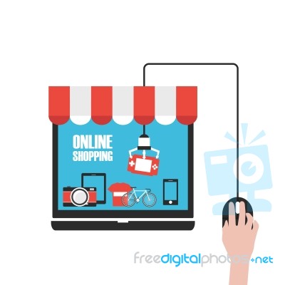 Online Shop Stock Image