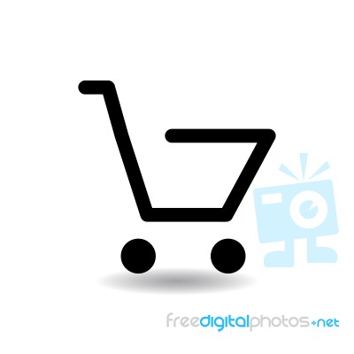 Online Shopping Cart Icon  Illustration Eps10 On White Background Stock Image