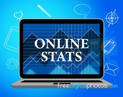 Online Stats Means Web Site And Analysing Stock Image