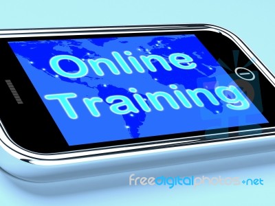 Online Training Mobile Phone Stock Image