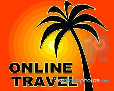 Online Travel Represents Touring Internet And Www Stock Image