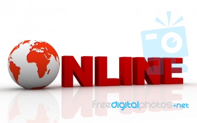 Online With Earth Stock Image