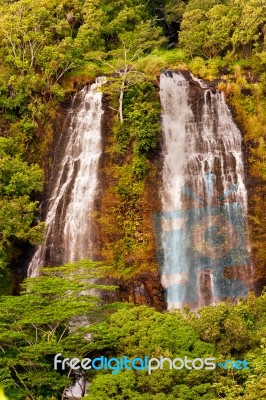 Opaeka'a Falls On Kauai Island Of Hawaii Stock Photo