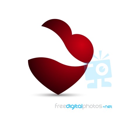  Open Love Heart Illustration Stock Image