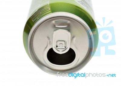 Opened Aluminum Can Stock Photo