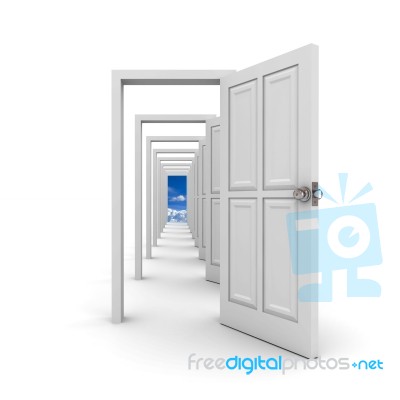 Opened Doors to heaven Stock Image