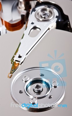 Opened Harddisk Stock Photo