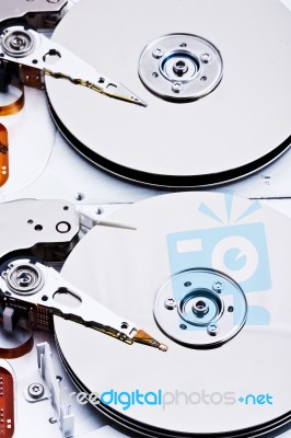 Opened Harddisk Stock Photo