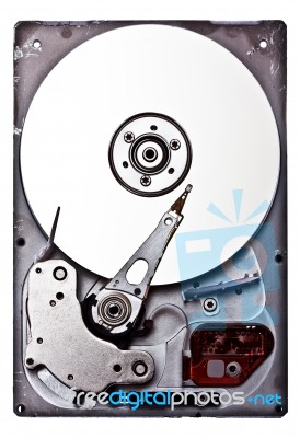 Opened Harddisk Stock Photo