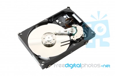 Opened Harddisk Stock Photo