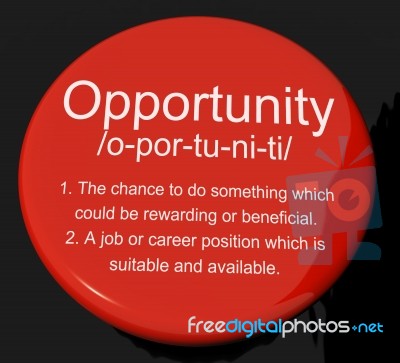 Opportunity Definition Button Stock Image