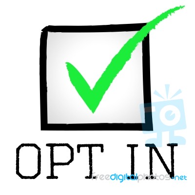 Opt In Means Passed Confirm And Yes Stock Image