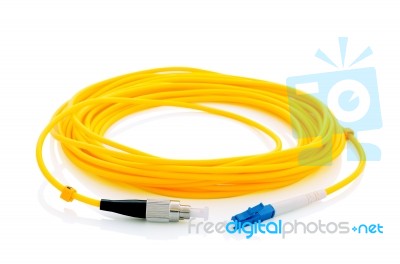 Optic Fiber Cables Stock Photo