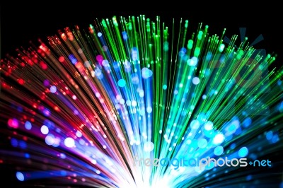 Optical Fiber Lighting Stock Photo