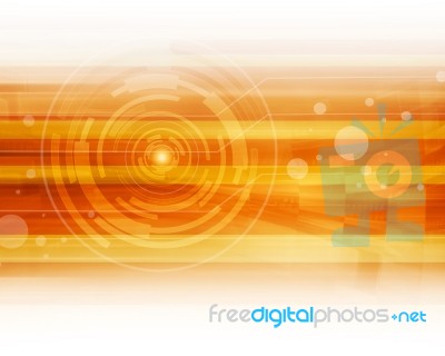 Orange Abstract  Technology Background Stock Image