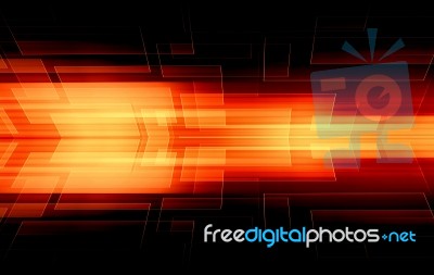 Orange Abstract Technology Background Stock Image