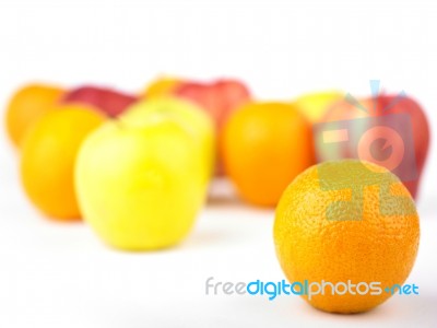 Orange And Fruit Mix Stock Photo