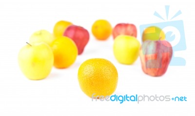 Orange And Fruit Mix Stock Photo