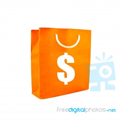 Orange Bag Stock Photo