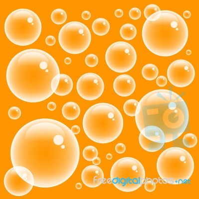 Orange Bubbles Stock Image