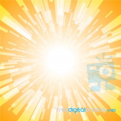 Orange Burst Ray Light Stripe Stock Image