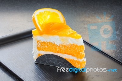 Orange Cake Stock Photo