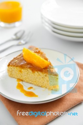 Orange Cake Stock Photo