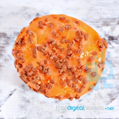 Orange Donut Stock Photo