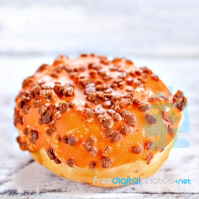 Orange Donut Stock Photo