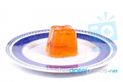 Orange Gelatin Stock Photo