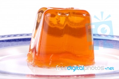 Orange Gelatin Stock Photo