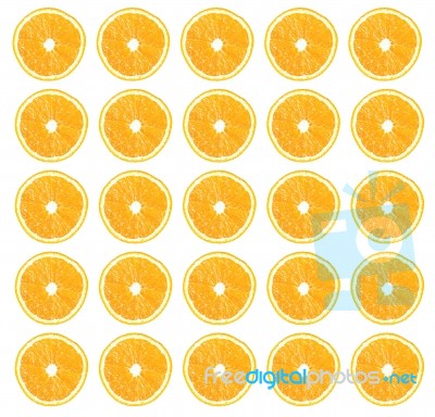 Orange Halves On A White Background Stock Photo