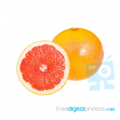 Orange Isolated On White Background Stock Photo