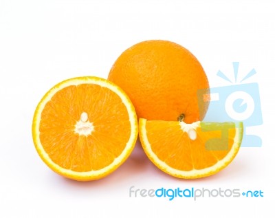 Orange Isolated On White Background Stock Photo