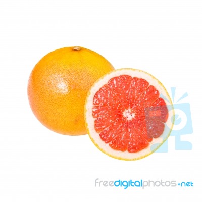 Orange Isolated On White Background Stock Photo