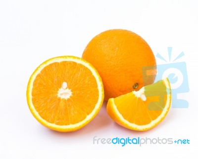 Orange Isolated On White Background Stock Photo