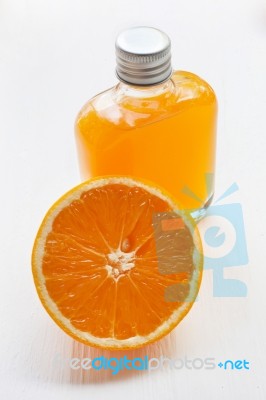 Orange Juice Isolated On White Background Stock Photo