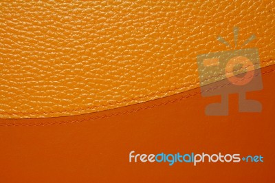 Orange Leather Stock Photo