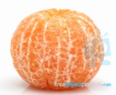 Orange Mandarin Or Tangerine Fruit Isolated Stock Photo