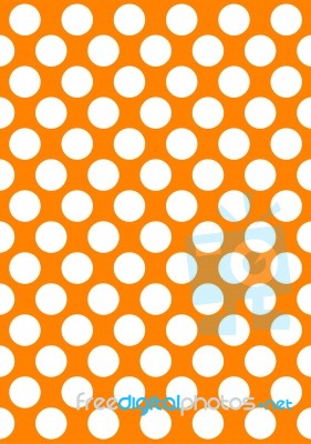 Orange Polka Dots Stock Image