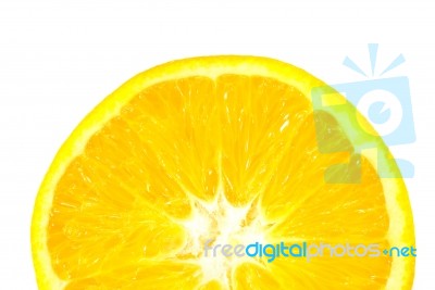 Orange Portion With Clipping Path Stock Photo