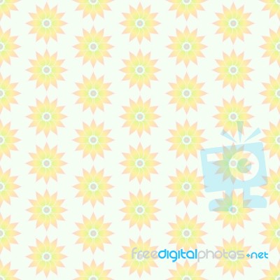 Orange Retro Flower Seamless Pattern On Pastel Background Stock Image