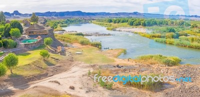 Orange River Namibia And South Africa Border Stock Photo