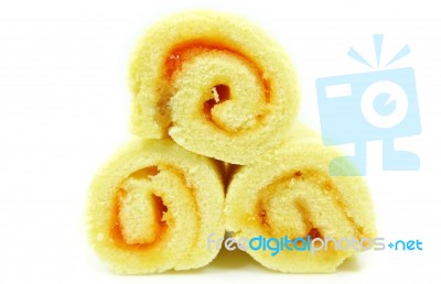 Orange Roll Cakes Stock Photo