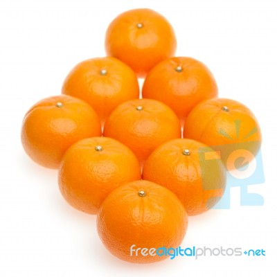 Oranges In Row Stock Photo