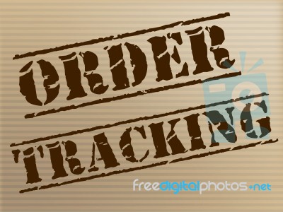 Order Tracking Indicates Shipping Traceable And Tracked Stock Image