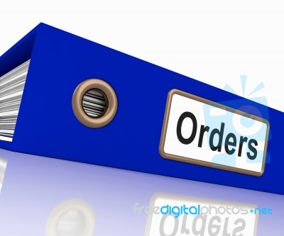 Orders File Stock Image