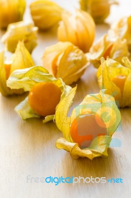 Organic Cape Gooseberries Stock Photo